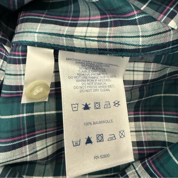 Lands' End Women’s No Iron Pinpoint Oxford Shirt Size 18W Casual Academia Office - Picture 4 of 7